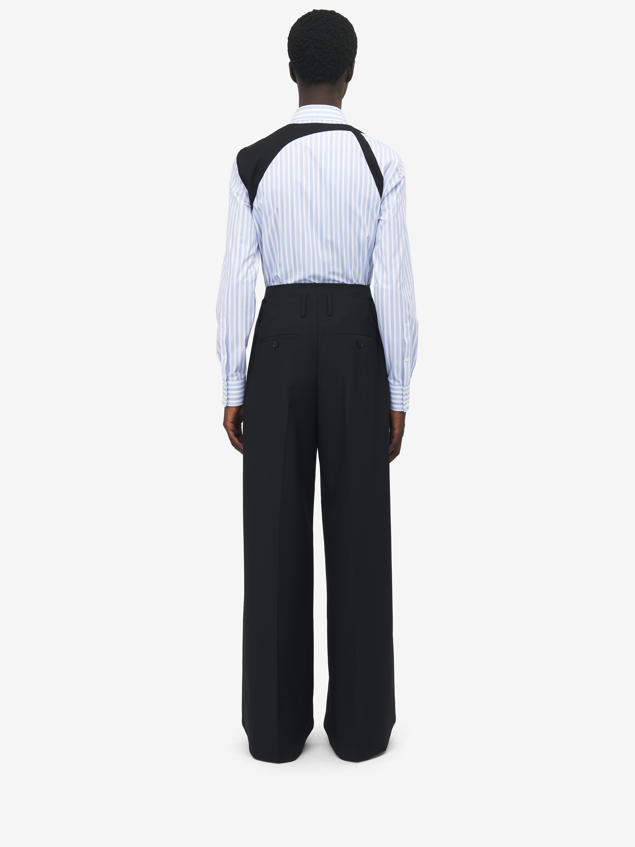Wide Leg Tailored Trousers - 4