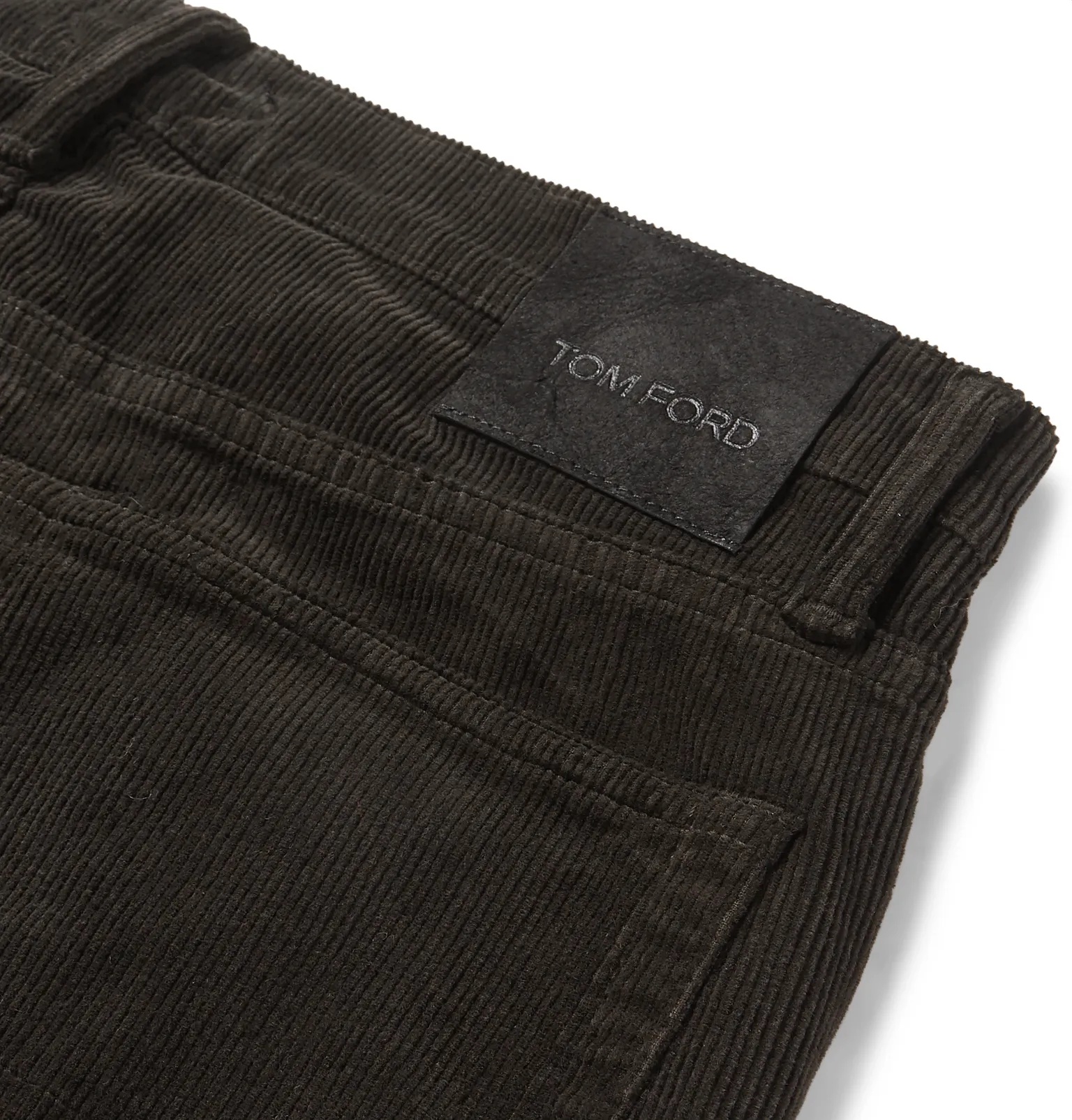 Charcoal Slim-Fit Cotton-Blend Corduroy Trousers - 13