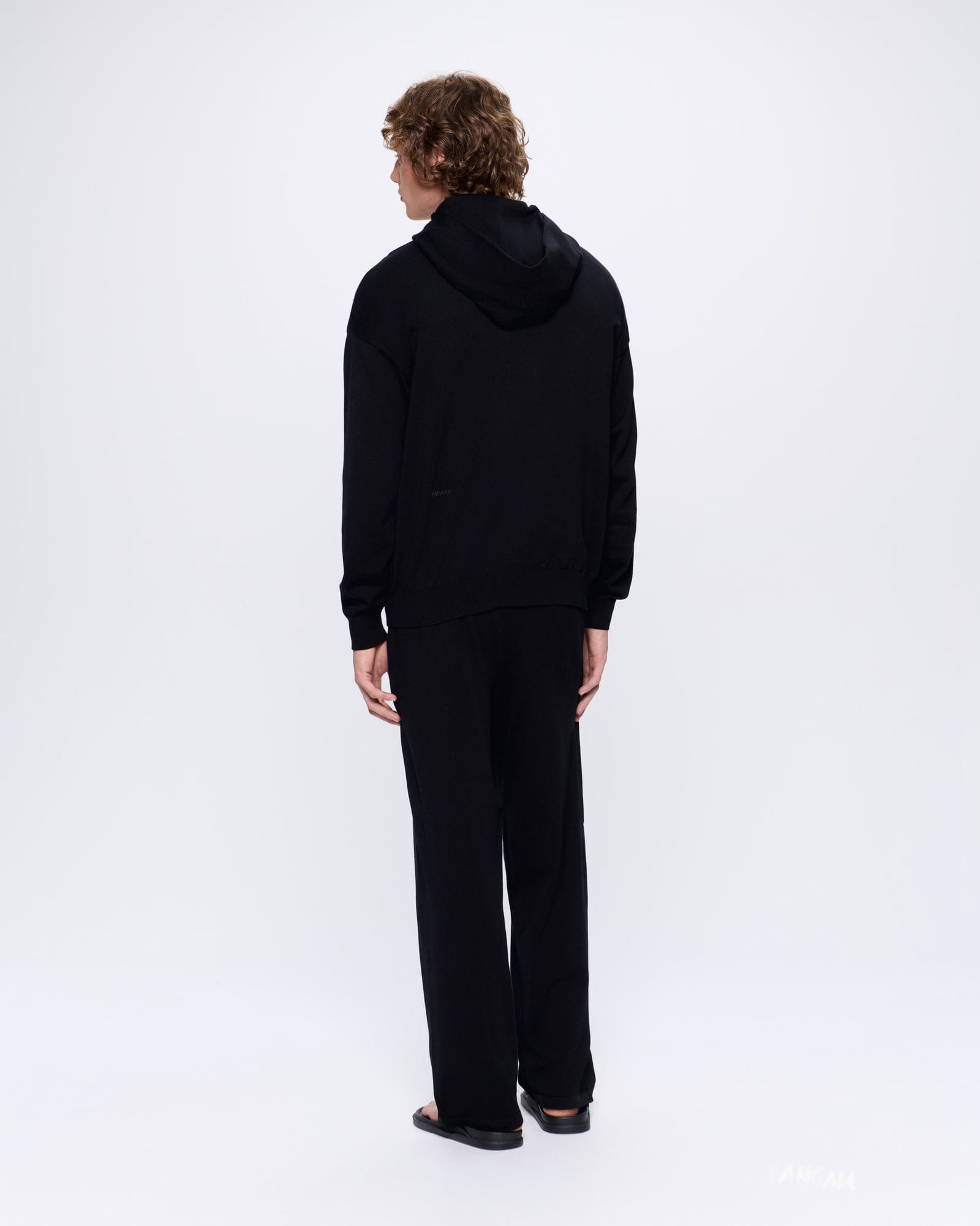 Mens DNA Knitted Straight Leg Track Pants - Black - 5