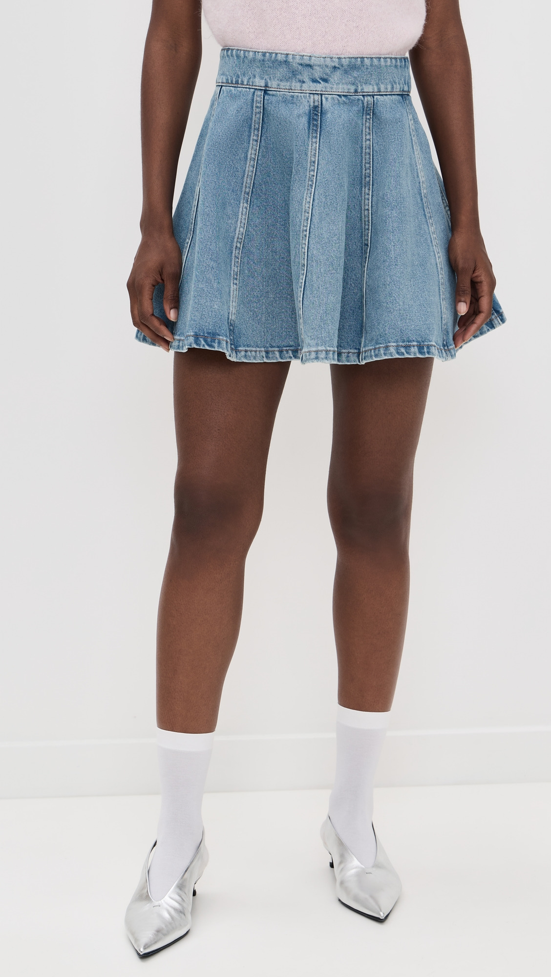Denim Mini Skirt - 6