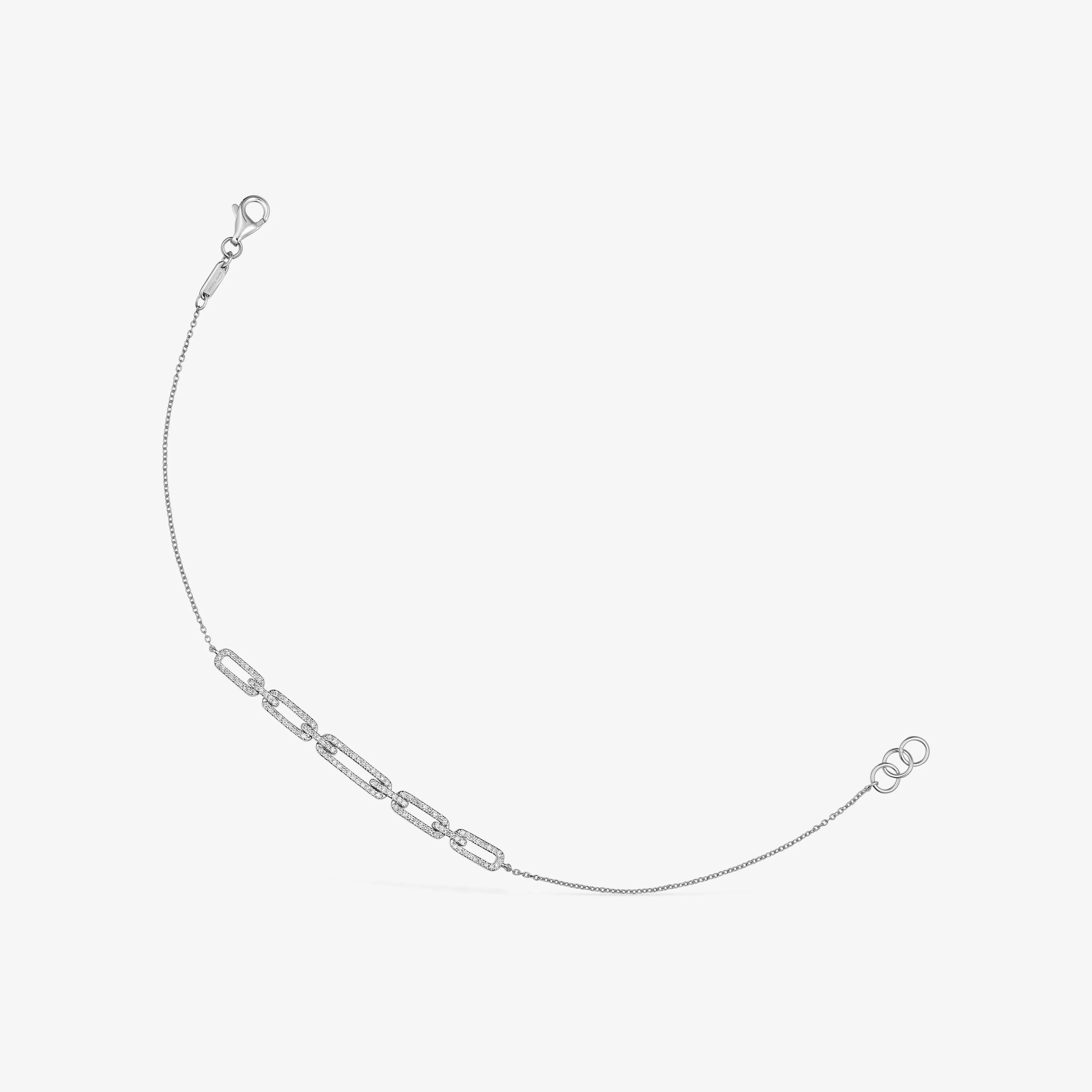 Chain Bracelet in 18K white gold with diamonds Les Classiques - 1