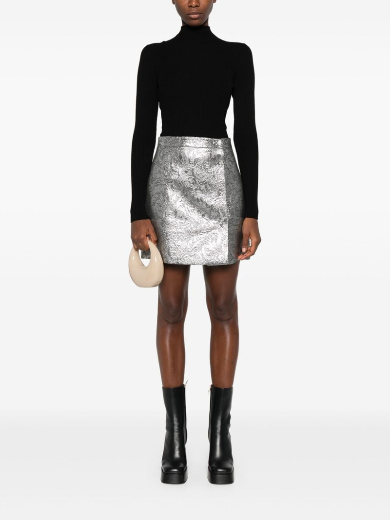 MSGM jacquard mini skirt outlook