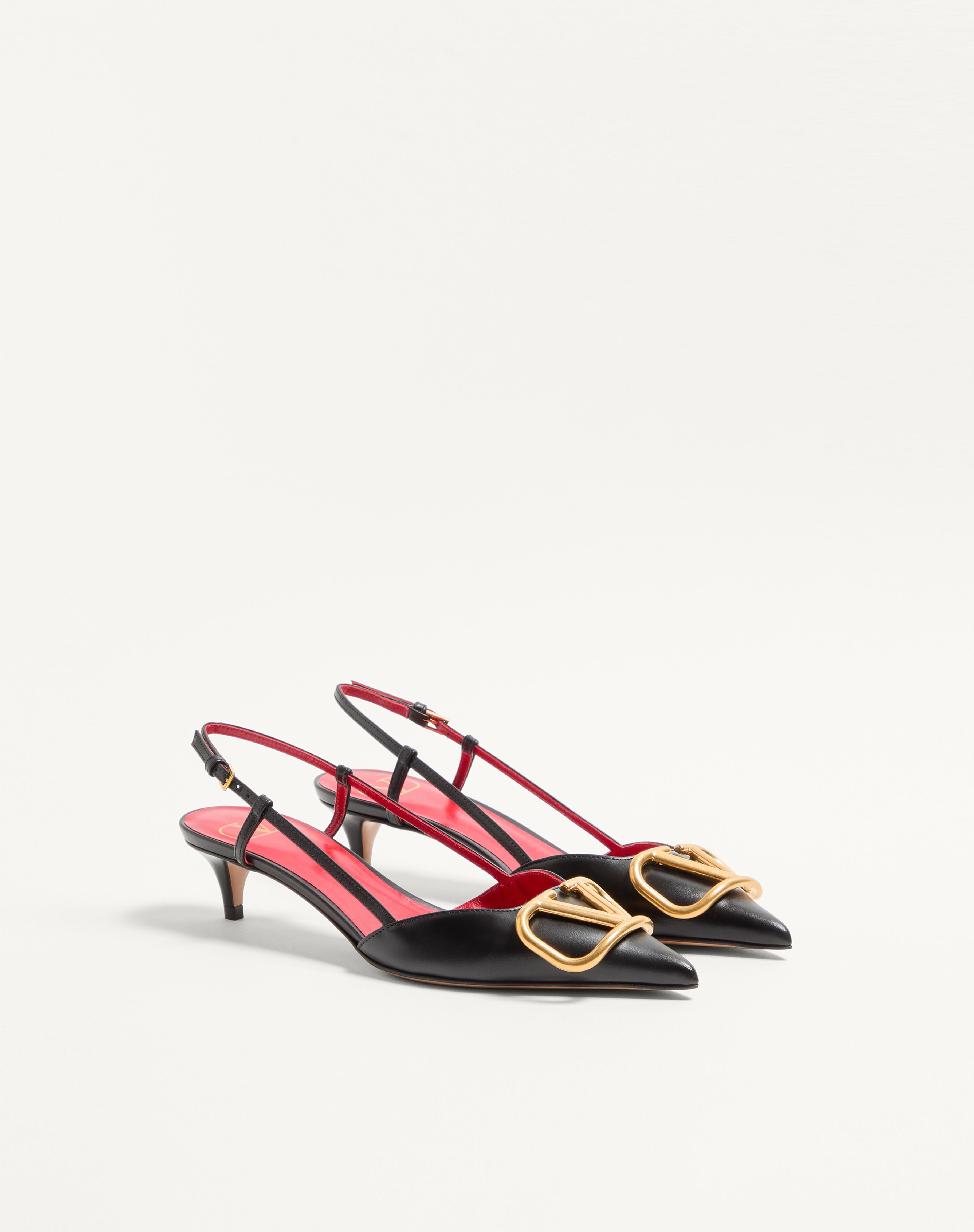 VLOGO SIGNATURE CALFSKIN SLINGBACK PUMP 40MM / 1.6 IN. - 2