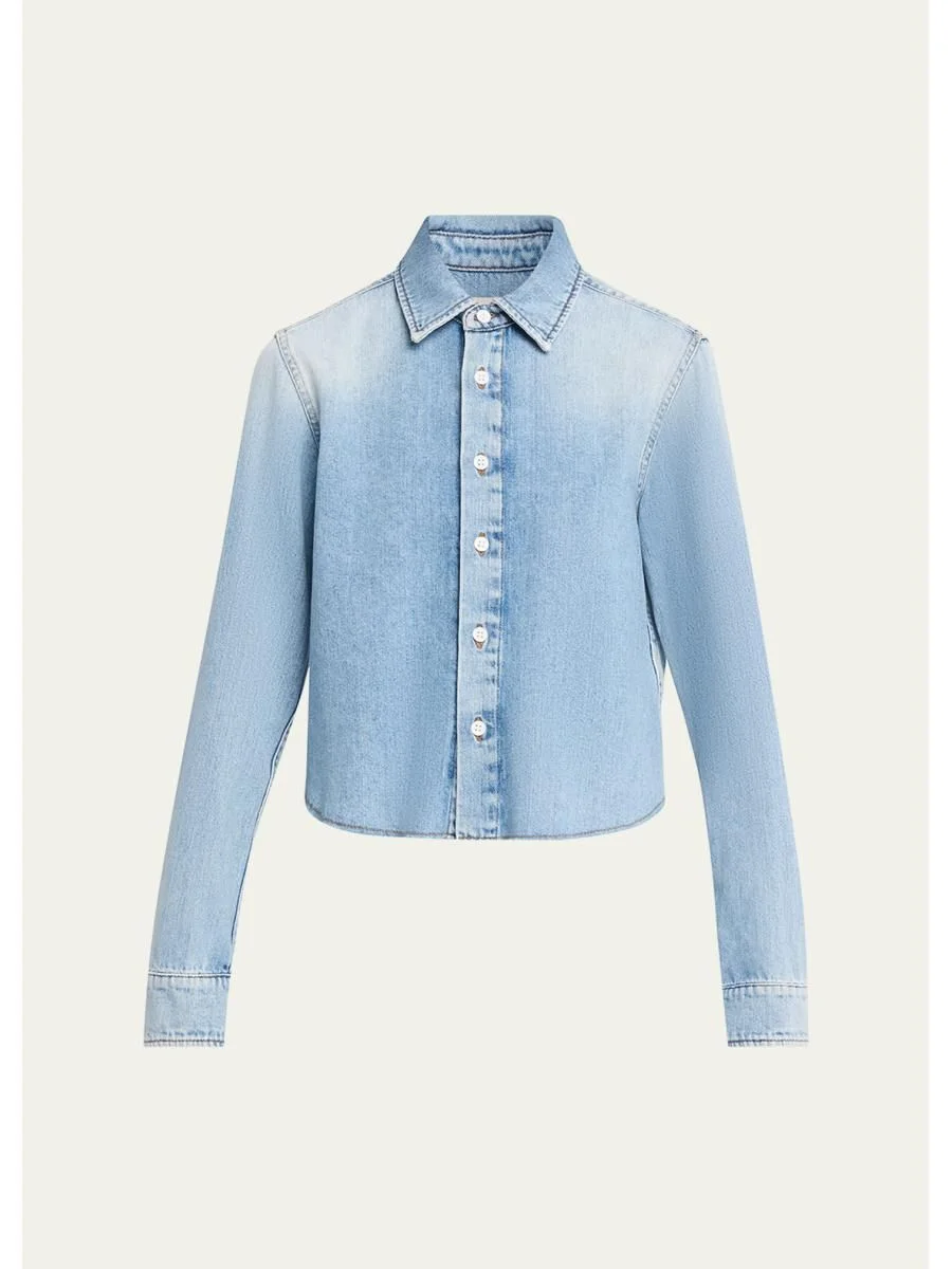 Hira Denim Button-Front Shirt - 1