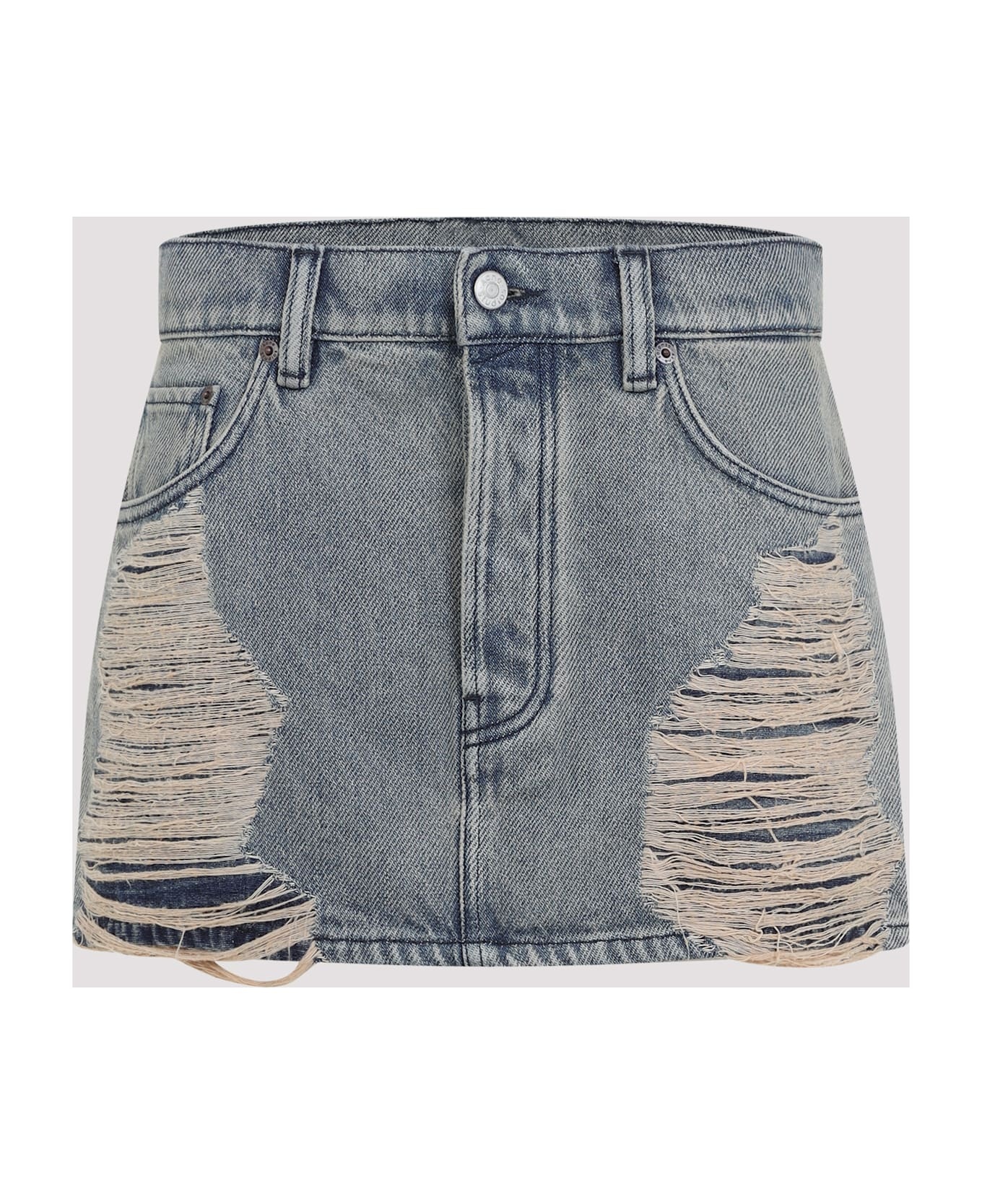 Denim Mini Skirt - 3