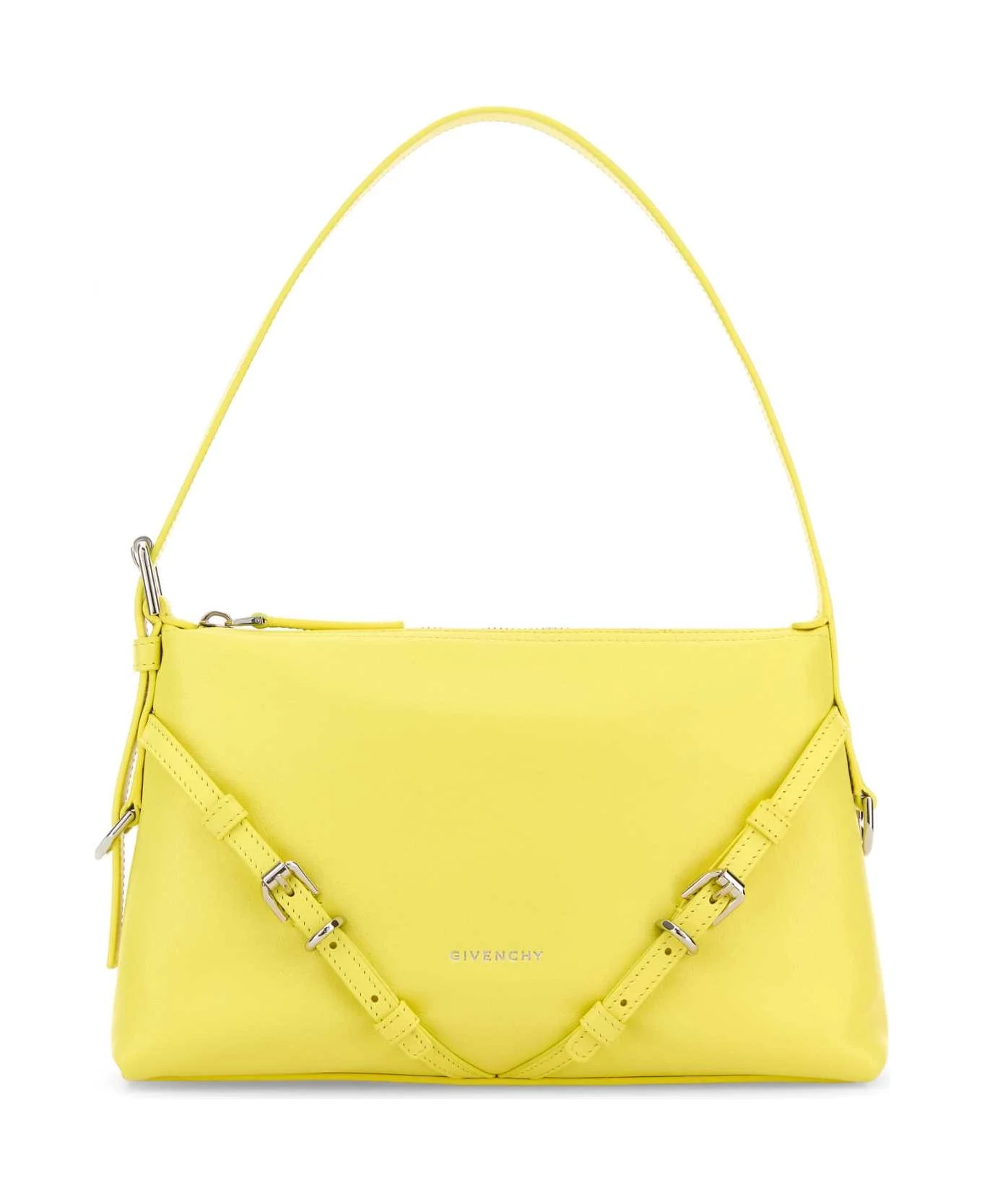 Yellow Leather Mini Voyou Shoulder Bag - 1