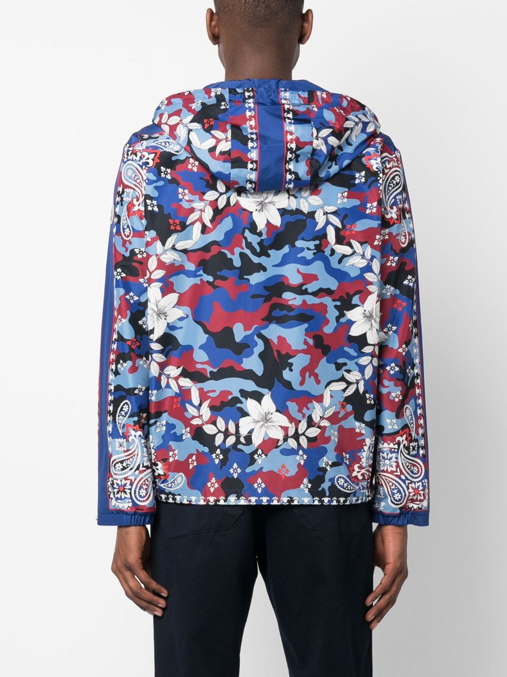 mix-print hooded jacket - 4