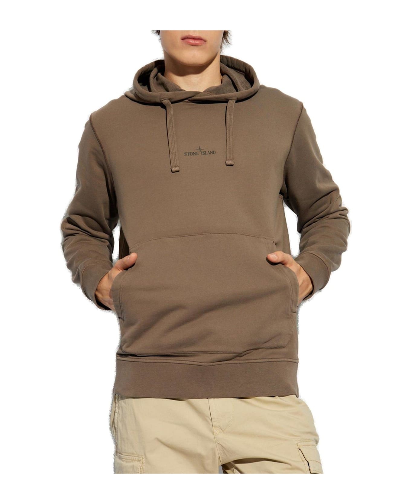 Logo Printed Drawstring Hoodie - 2