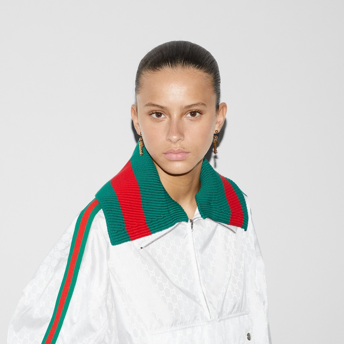 GG nylon jacket with Web - 5