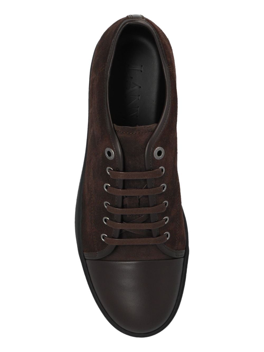 panelled suede sneakers - 6