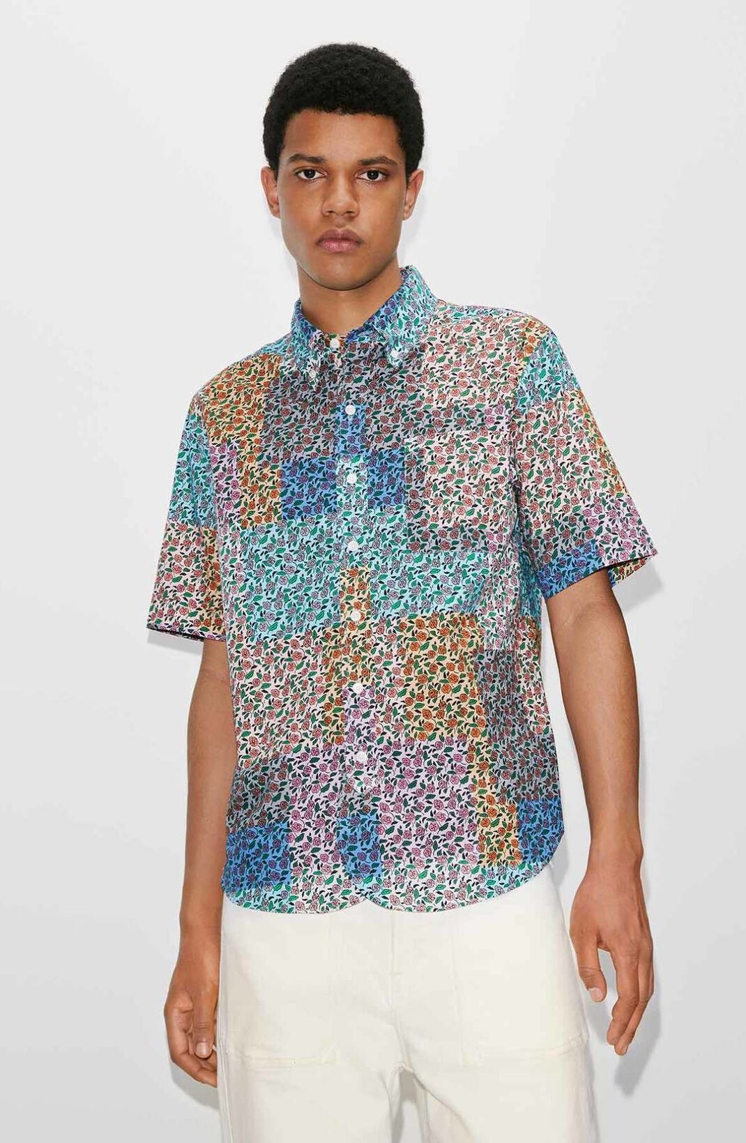 'Patchwork' Hawaiian shirt - 4