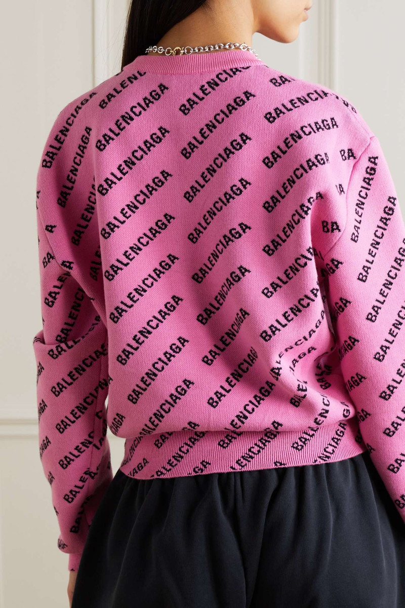 Cropped intarsia-knit sweater 3