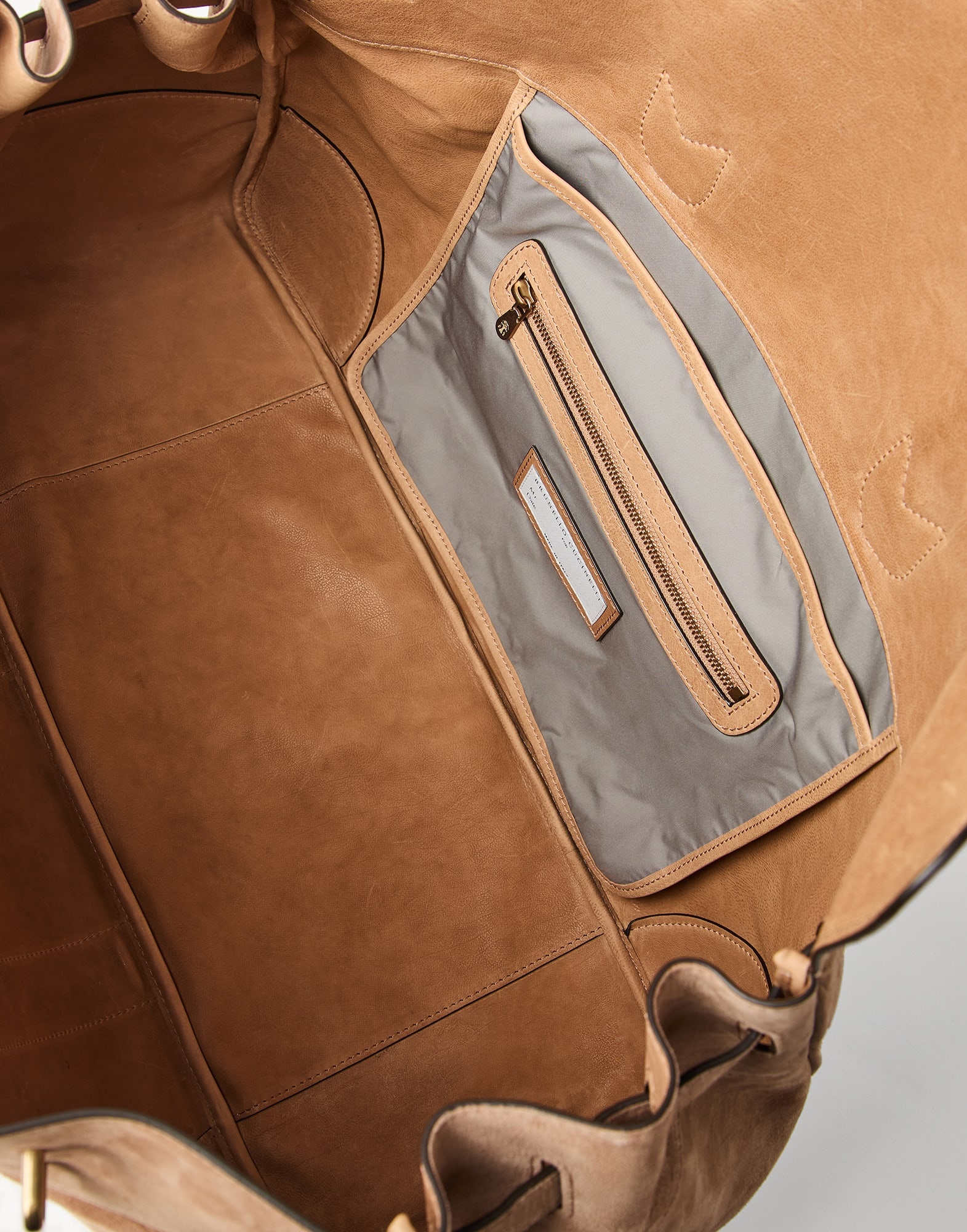 Brunello Cucinelli Reversed calfskin country bag | REVERSIBLE