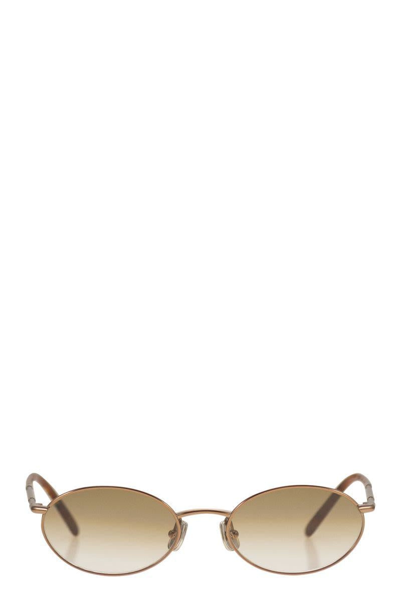 メガネ BRUNELLO CUCINELLI Timeless Reflections Titanium Glasses Titanium sunglasses in Light Gold | Brunello Cucinelli