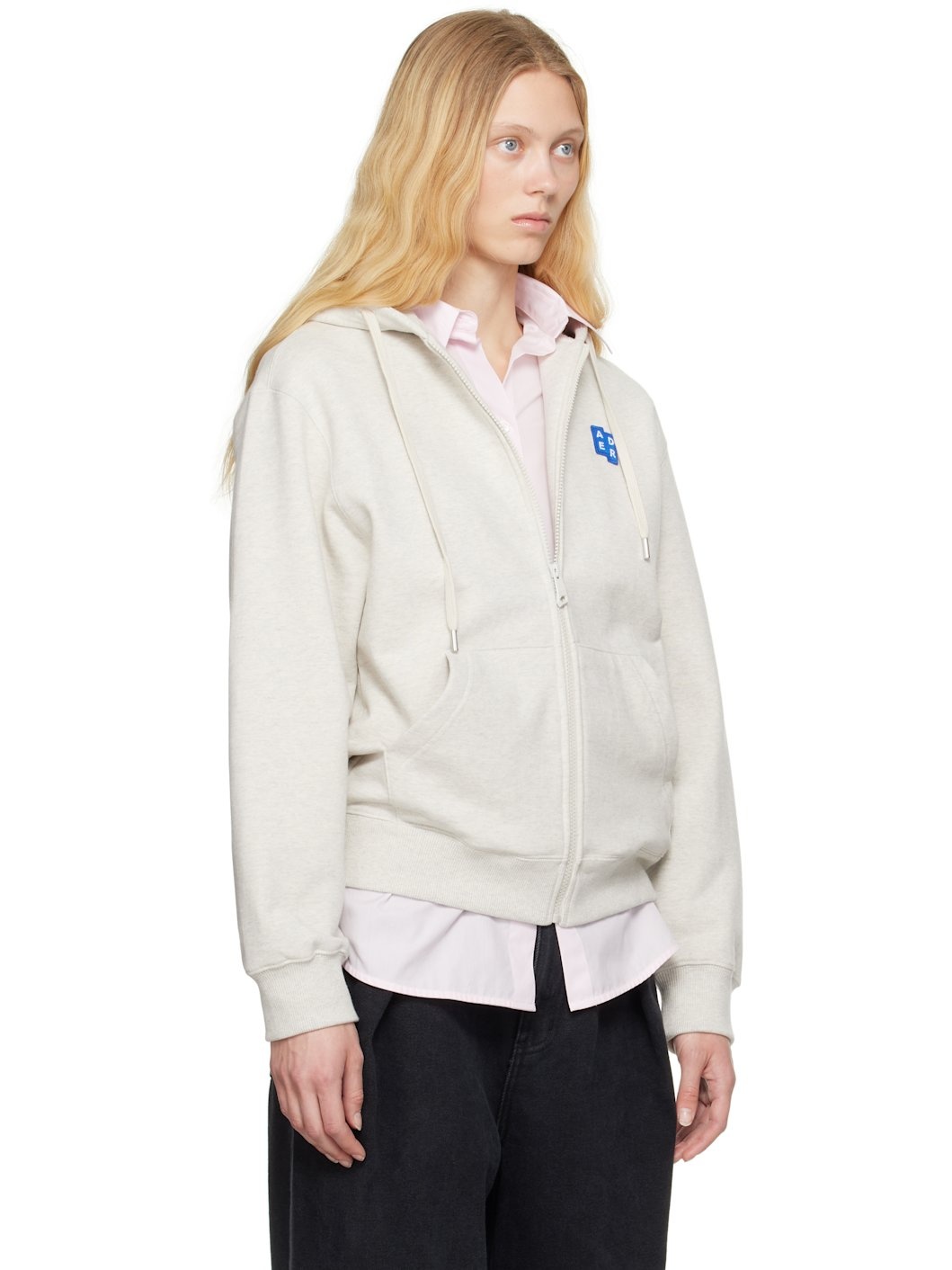 Gray Sig; TRS Tag 01 Zip-Up Hoodie - 2