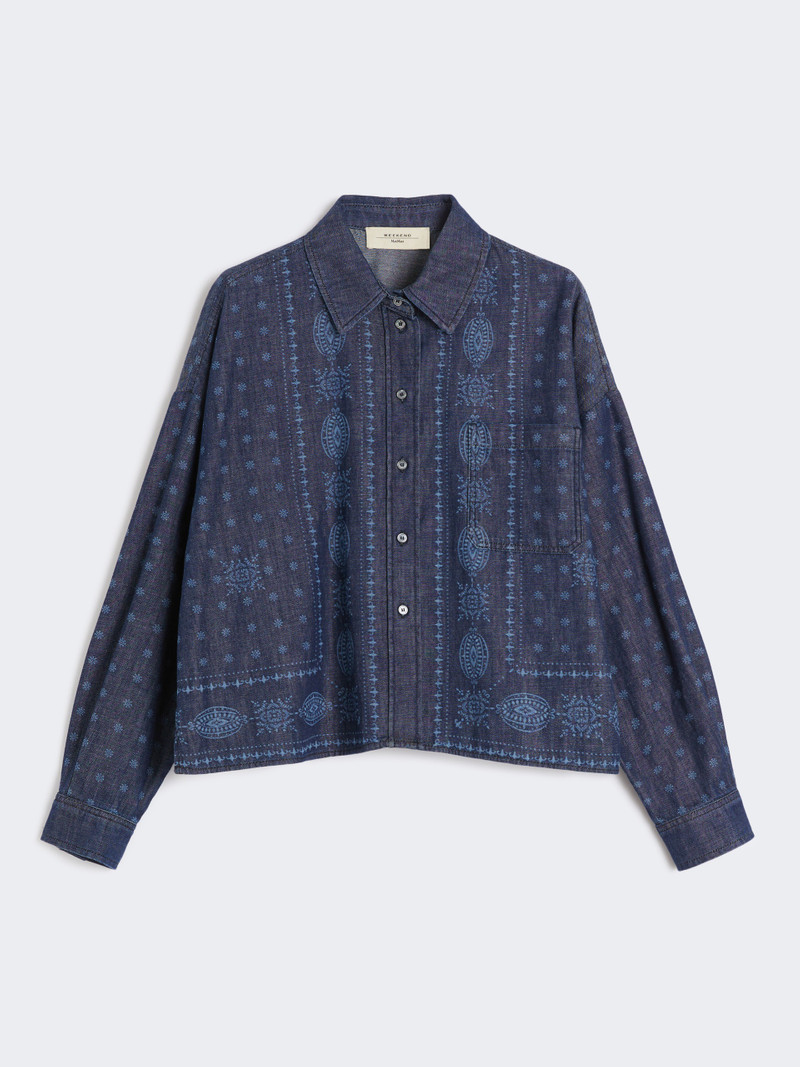 GIOCHI Laser-cut denim shirt 1