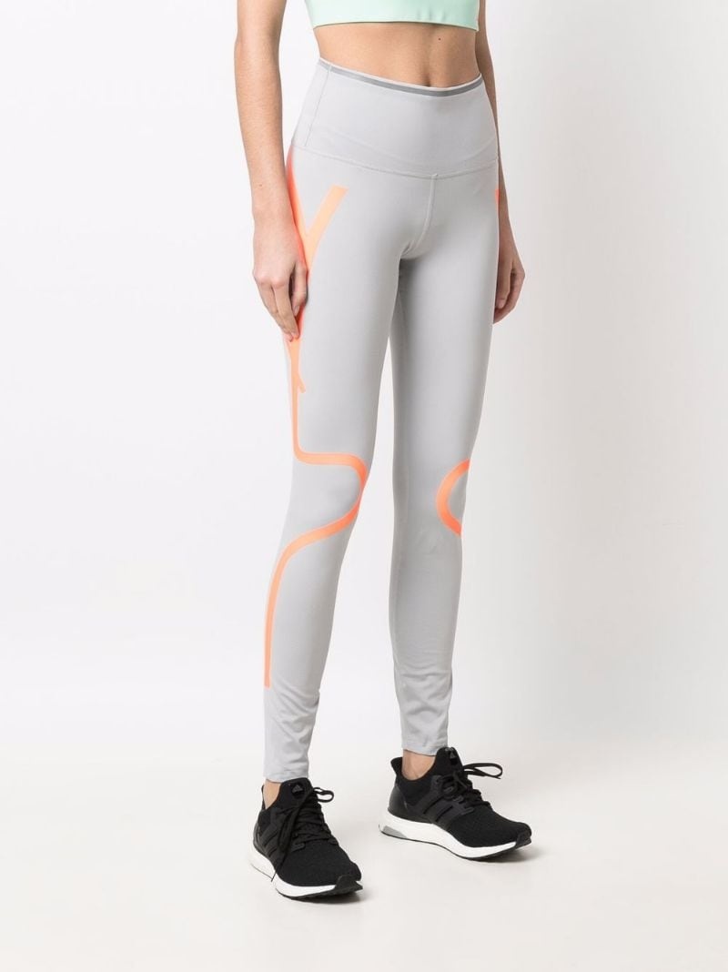 side-stripe leggings - 3