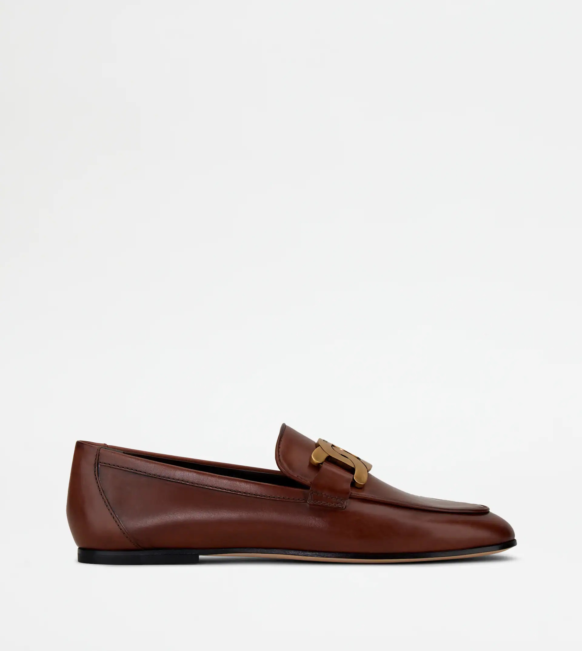 KATE LOAFERS IN LEATHER - BROWN - 1