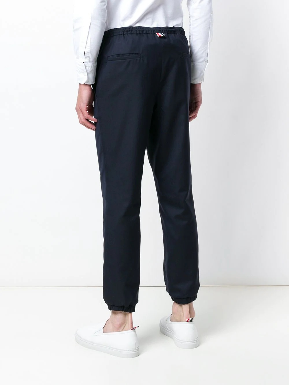 Elastic Hem Wool Track Trouser - 4