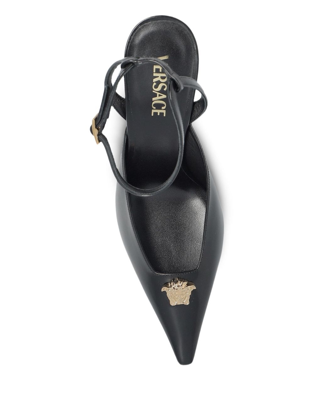 85mm medusa-embellished pointed-toe pumps - 3