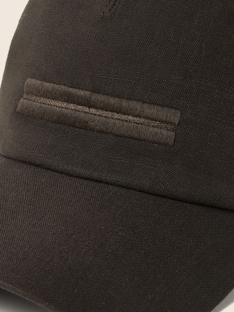 ZEGNA DARK BROWN OASI LINO BASEBALL CAP outlook