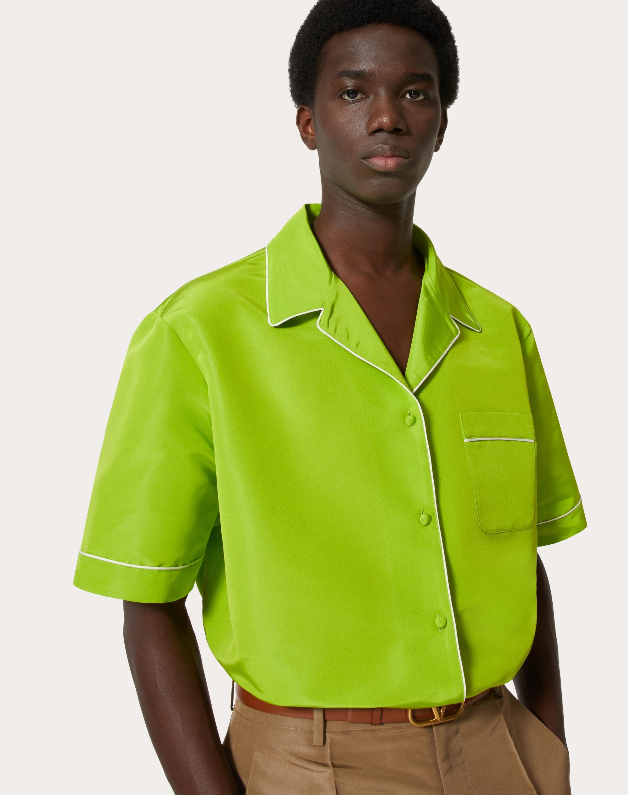 SILK FAILLE SHORT-SLEEVE SHIRT - 5