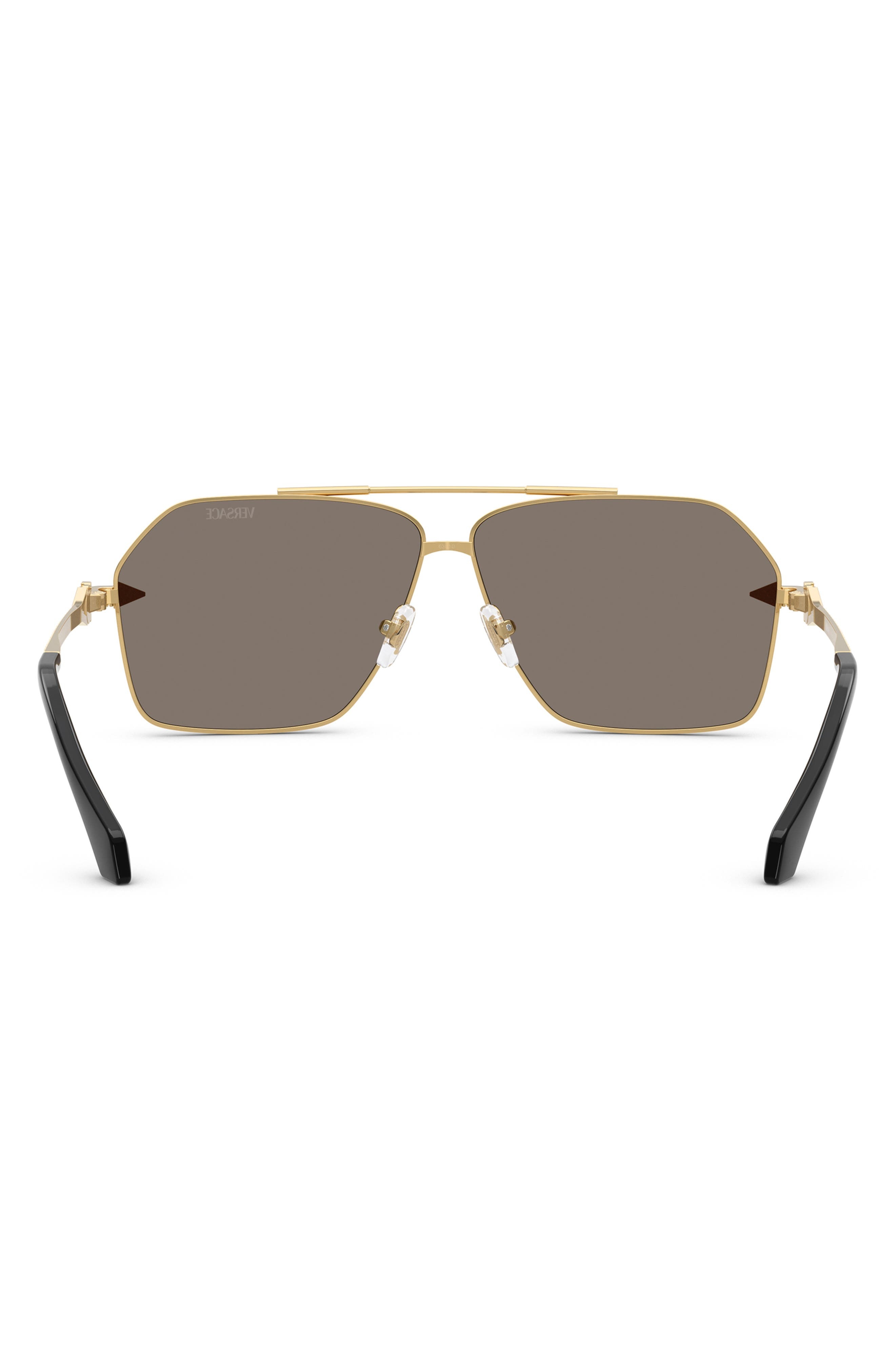 Versace 63mm Pilot Sunglasses in Gold /Light Grey Silver at Nordstrom - 3