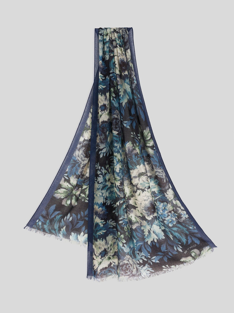 FLORAL CASHMERE SCARF 1