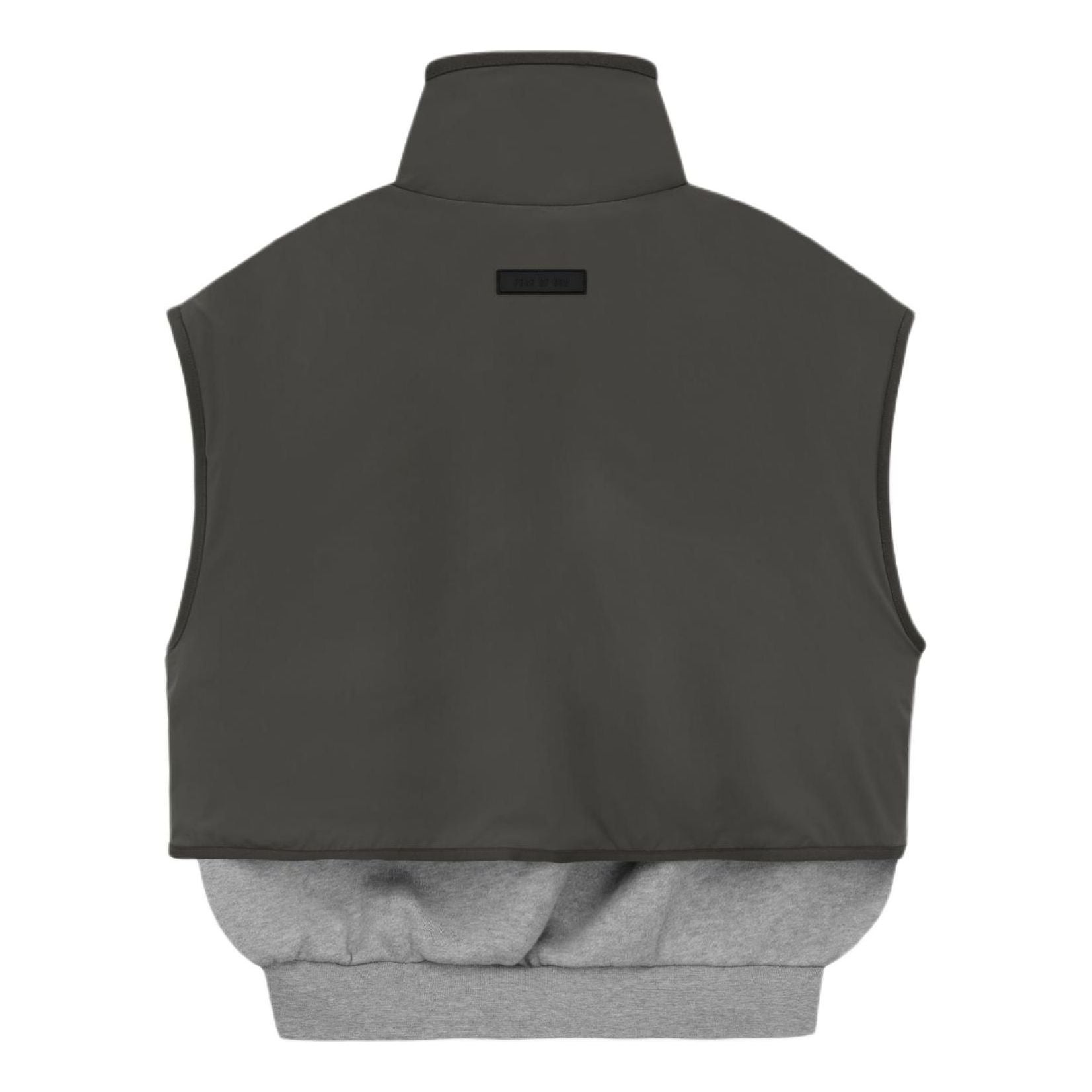 Fear of God Essentials SS24 Nylon Fleece Mockneck Vest 'Dark Heather Oatmeal Ink' 202SP244293F - 2