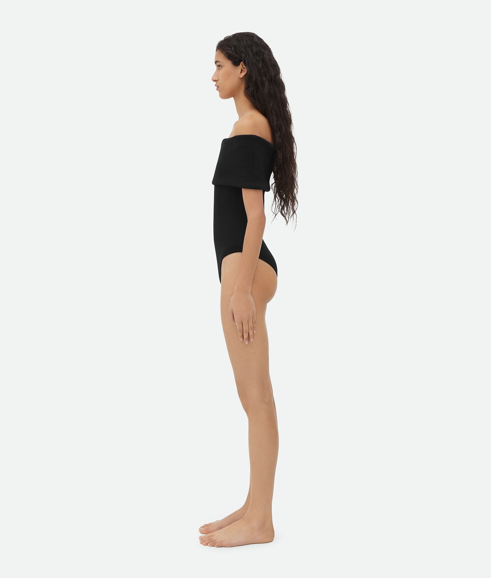 Stretch Nylon Off-The-Shoulder Swimsuit - 2