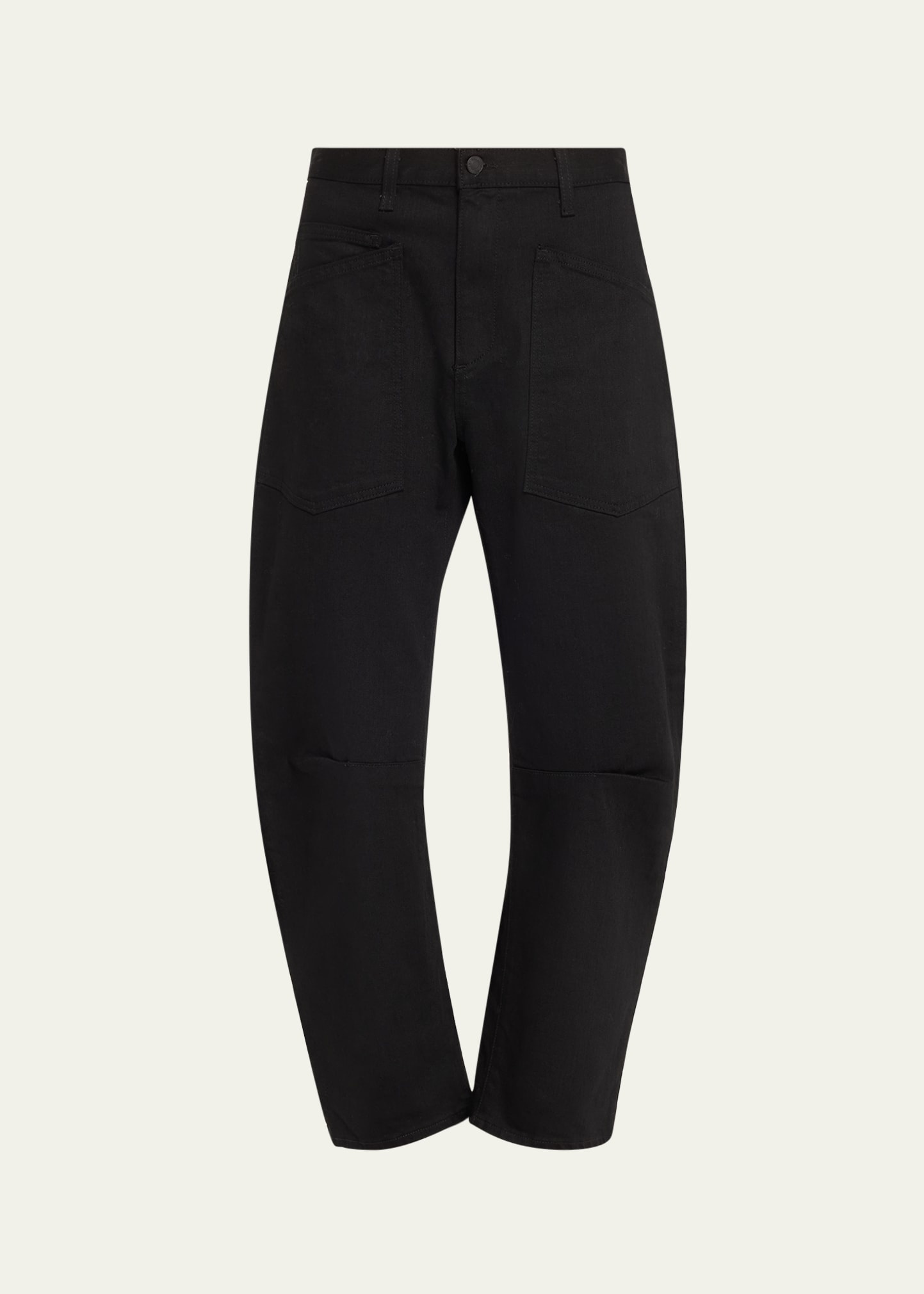 Shon Curved Denim Pants - 1