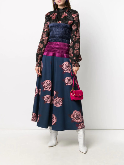 Ports 1961 floral shirred midi dress outlook