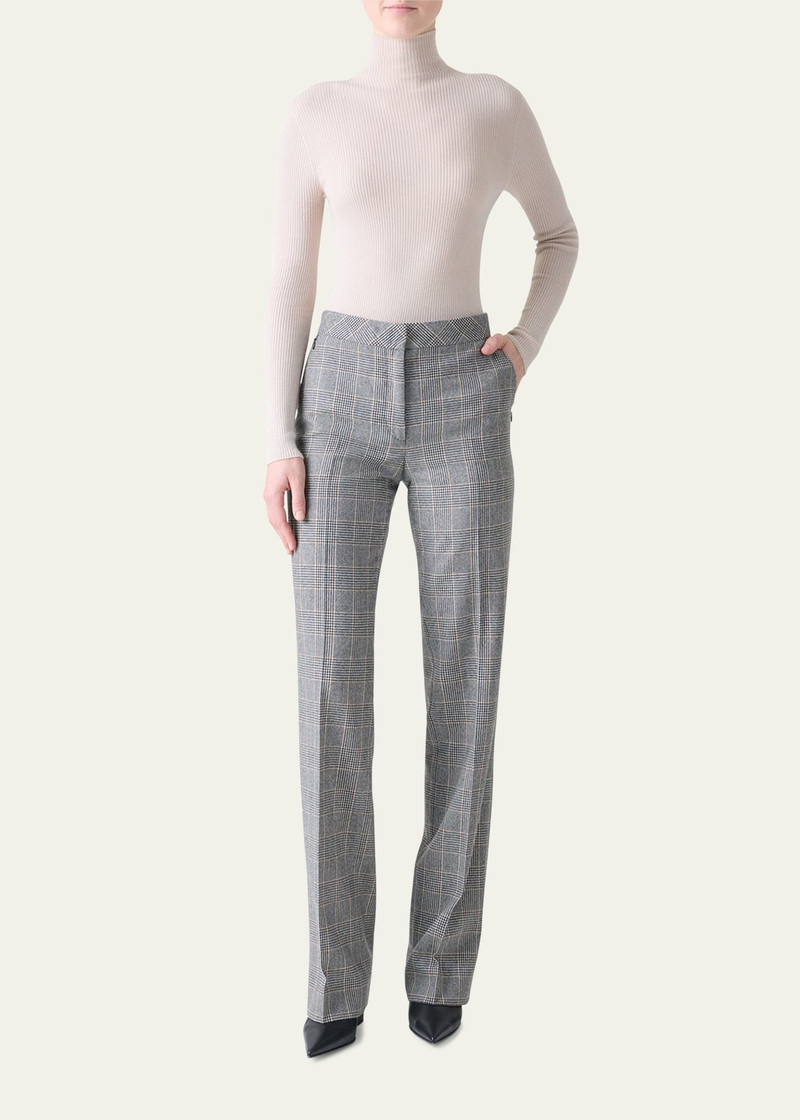 AKRIS Carl Prince Of Wales Check Cashmere Pants outlook