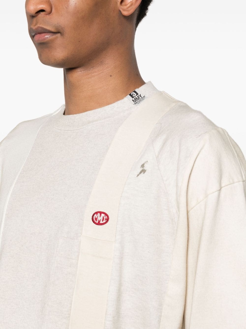 Vertical Switching cotton T-shirt - 5