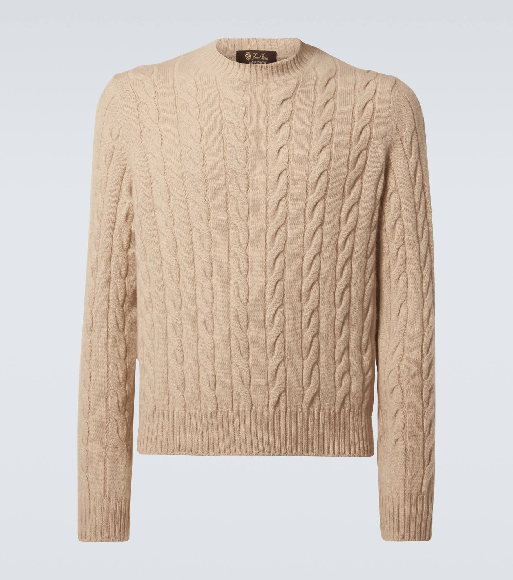 Cable-knit cashmere sweater - 1