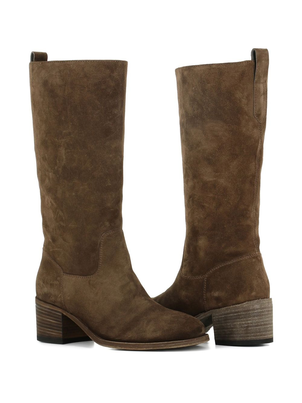 suede mid-calf boots - 2