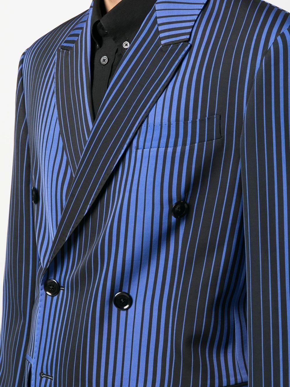 double-breasted stripe blazer - 4