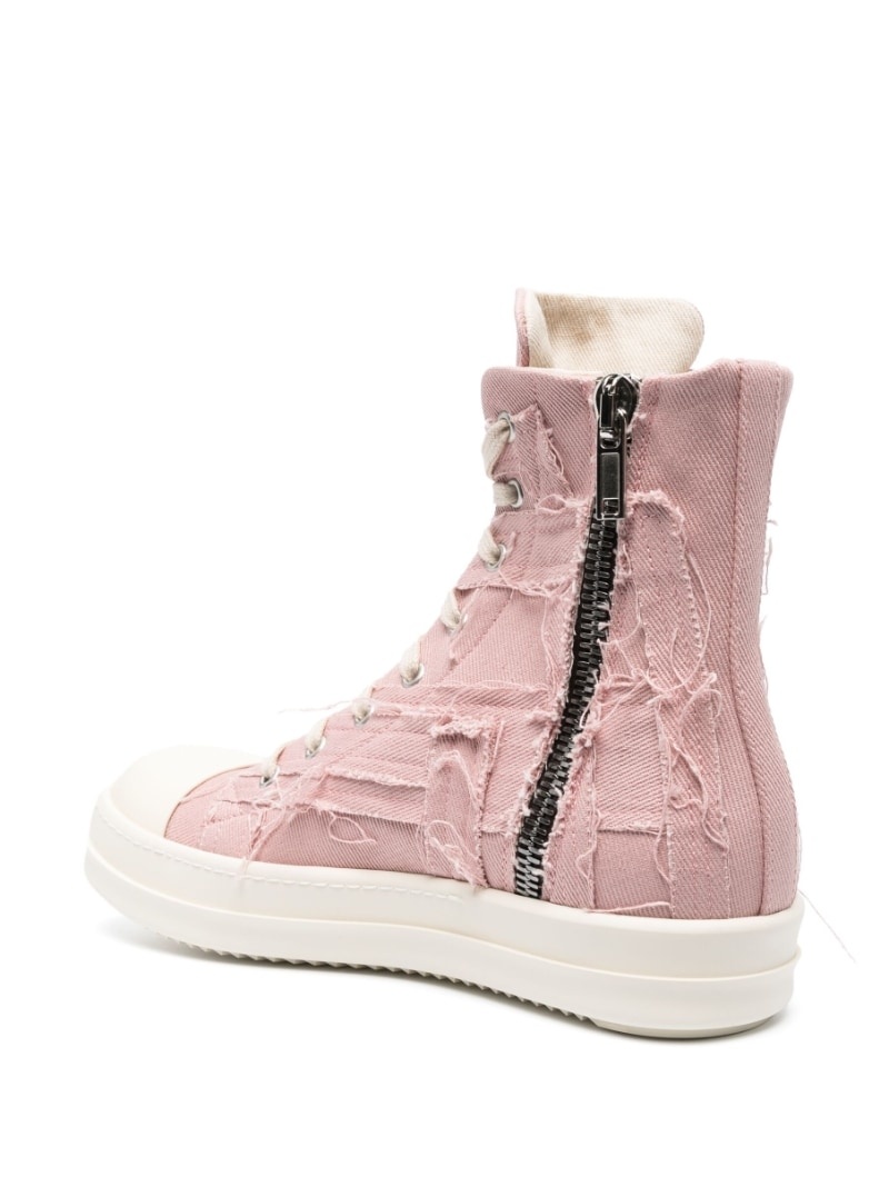 distressed high-top trainers - 3