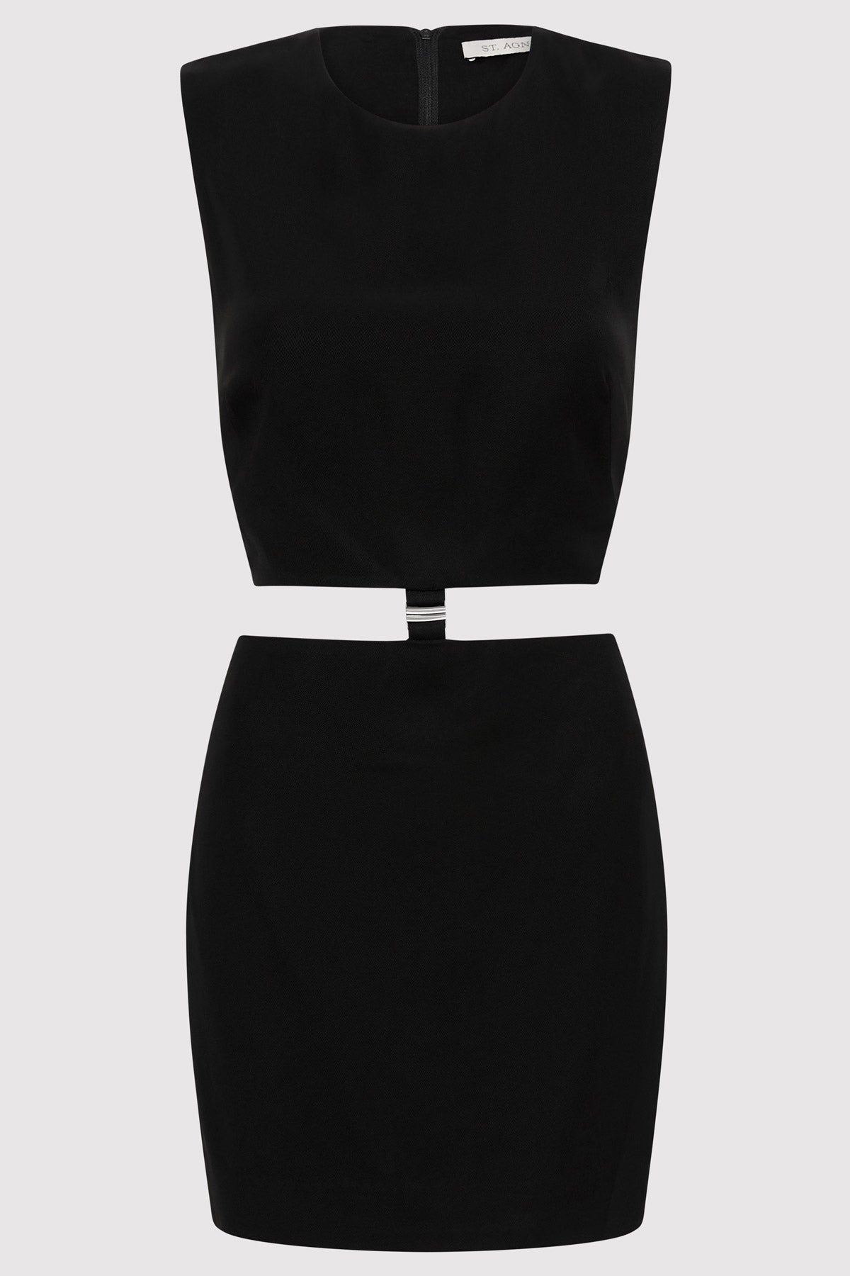 Clip Buckle Mini Dress - Black - 1