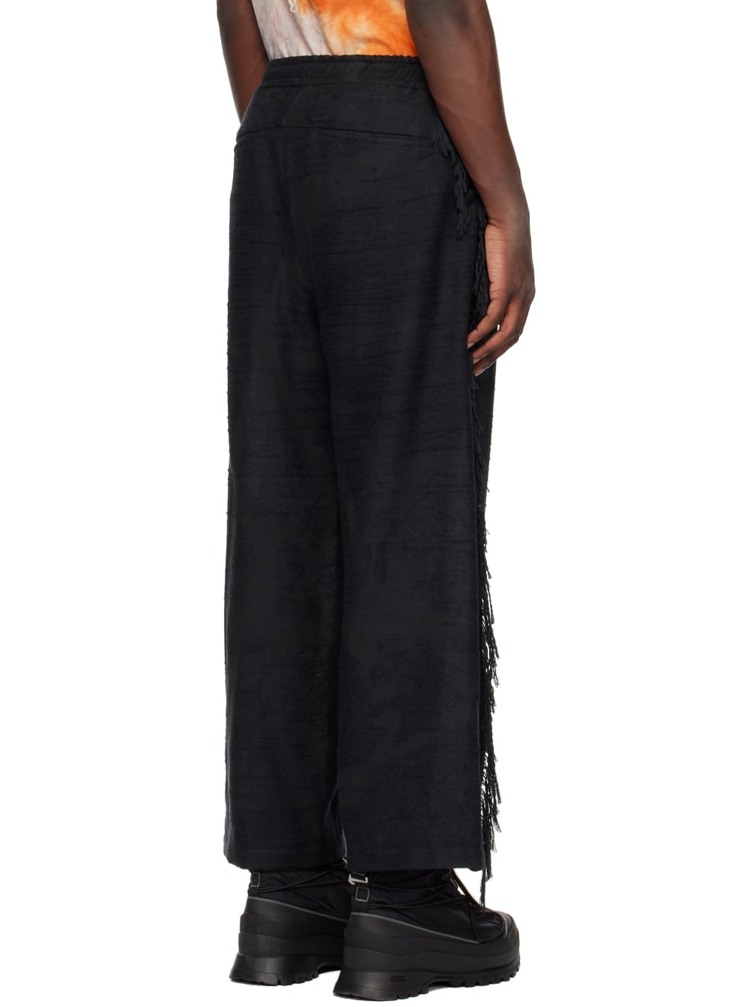 Black Fringe Trousers - 3