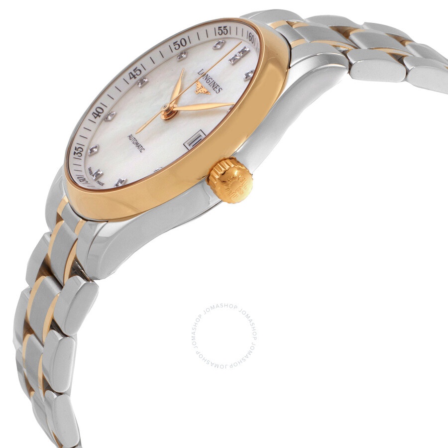 Longines The Longines Master Collection Automatic Diamond White Mother of Pearl Dial Ladies Watch L2 - 2