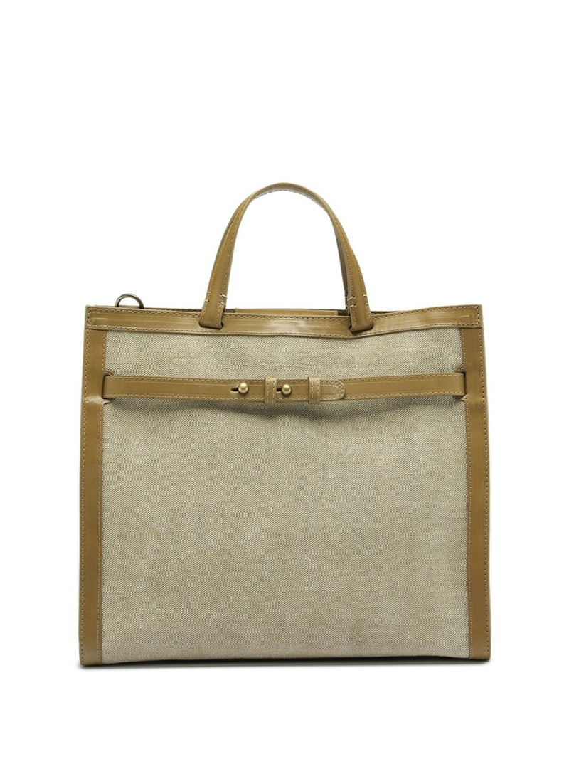 OFFICINE CREATIVE leather-trimmed canvas shoulder bag outlook