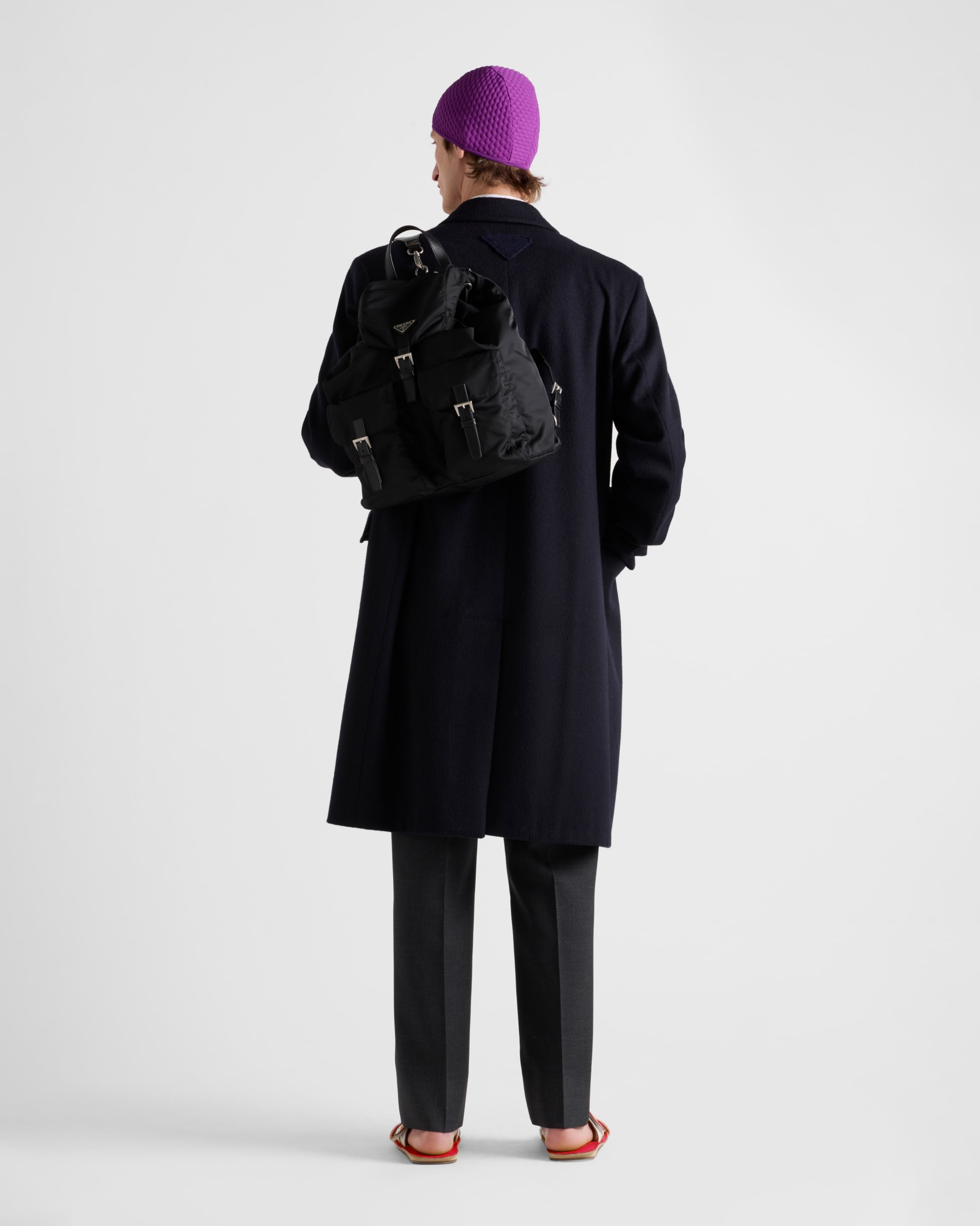 Single-breasted wool coat - 5