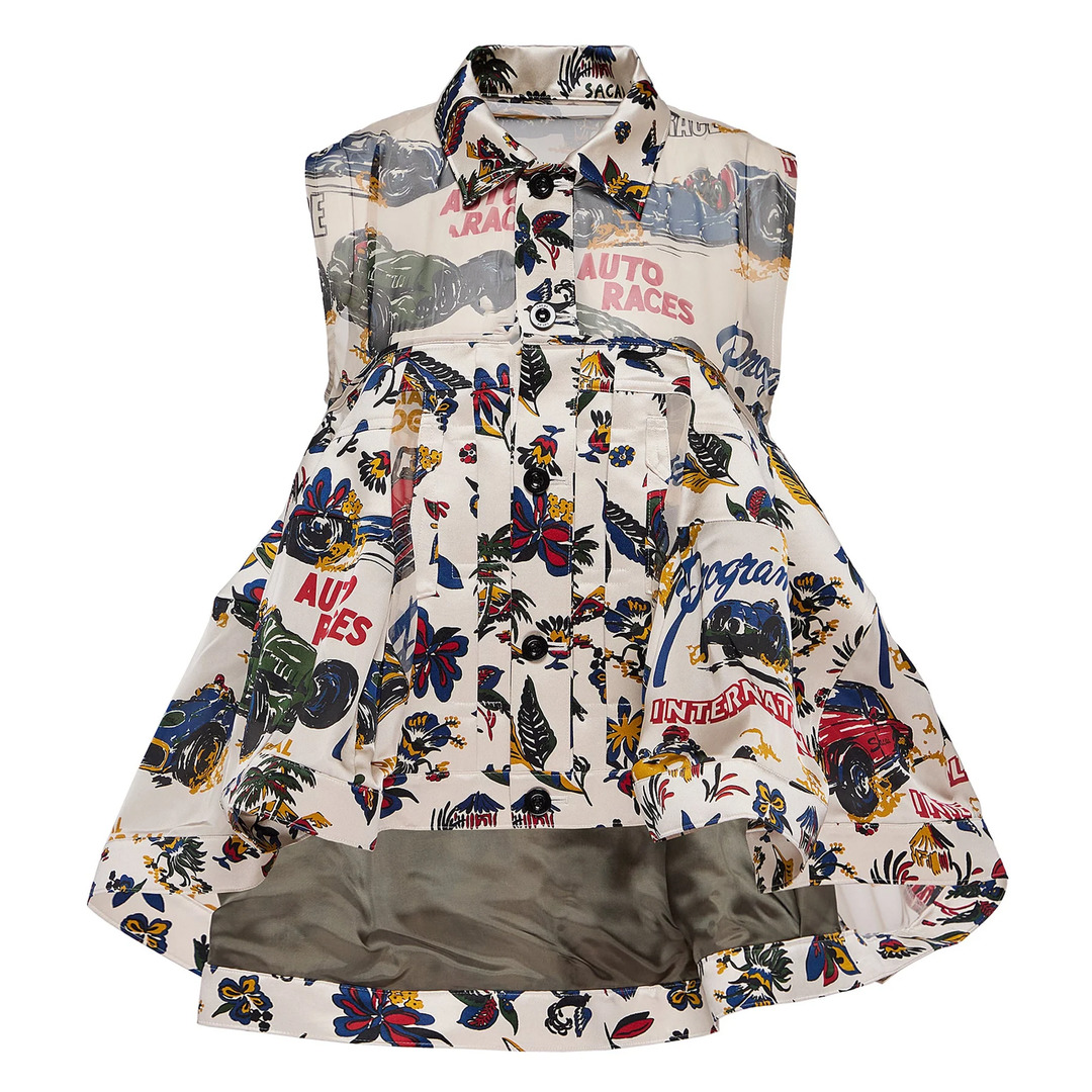 Car Race Tropical Print Shirt - 1