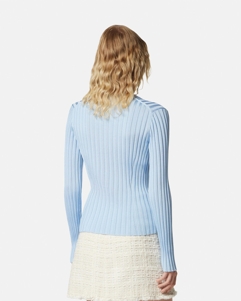 Ribbed Knit Viscose-Blend Crewneck Top 5