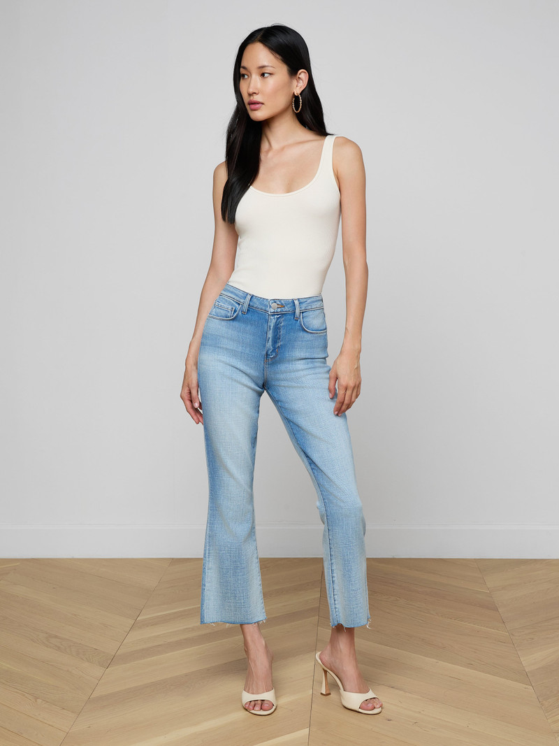 L'AGENCE Kendra Cropped Flare Jean outlook