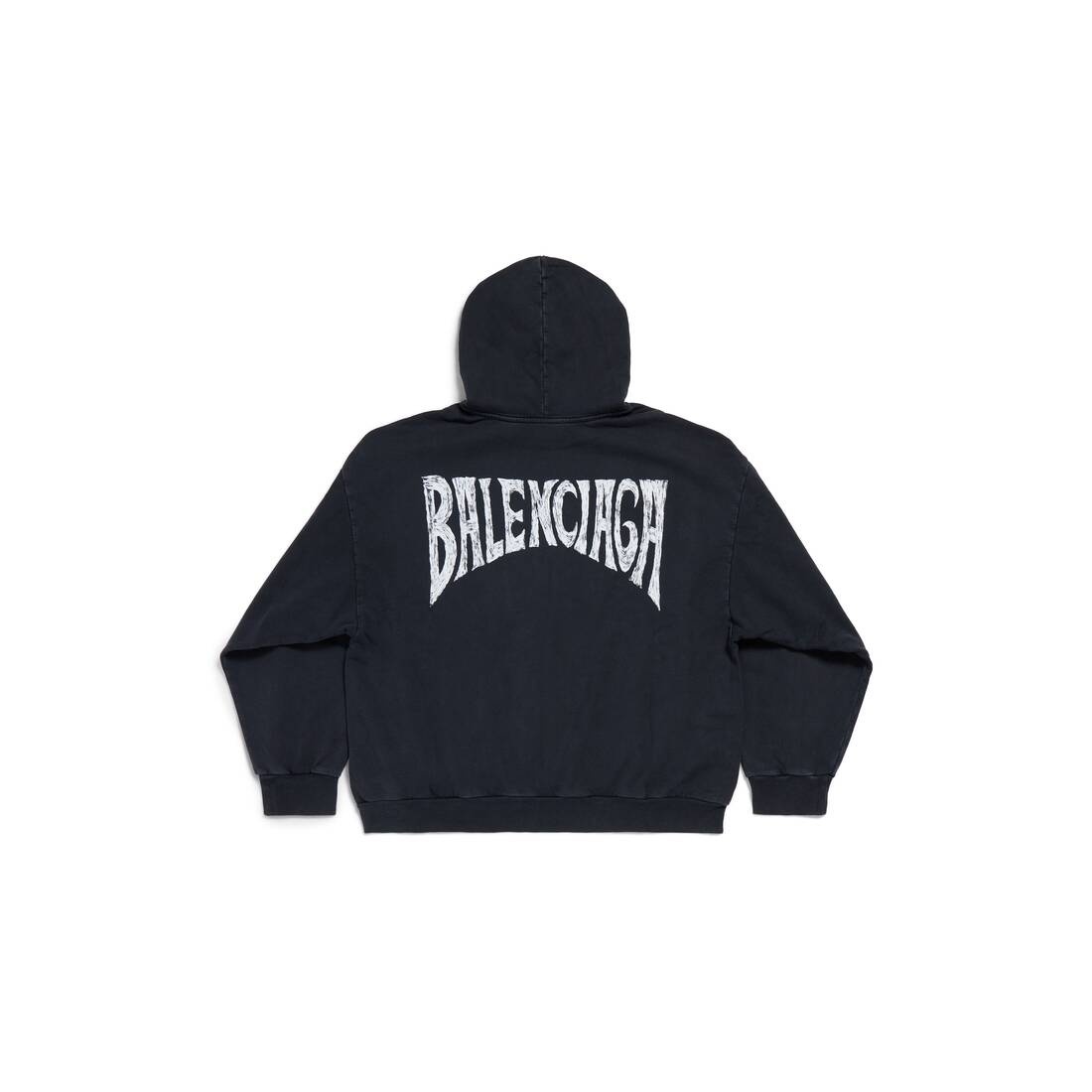 Balenciaga Hand-drawn Hoodie Medium Fit in Black/white - 2