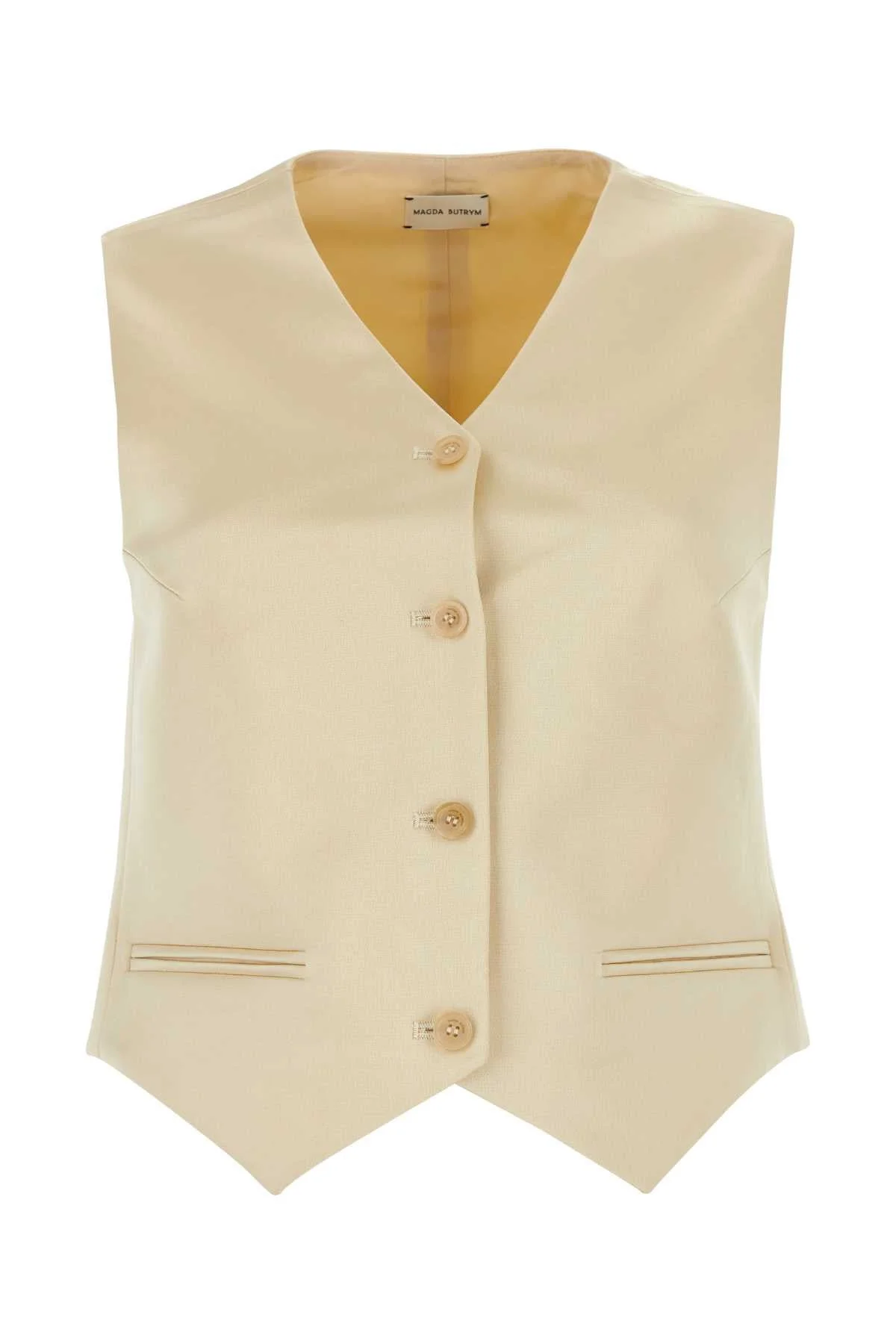 Magda Butrym Women Cream Cotton Blend Vest - 1