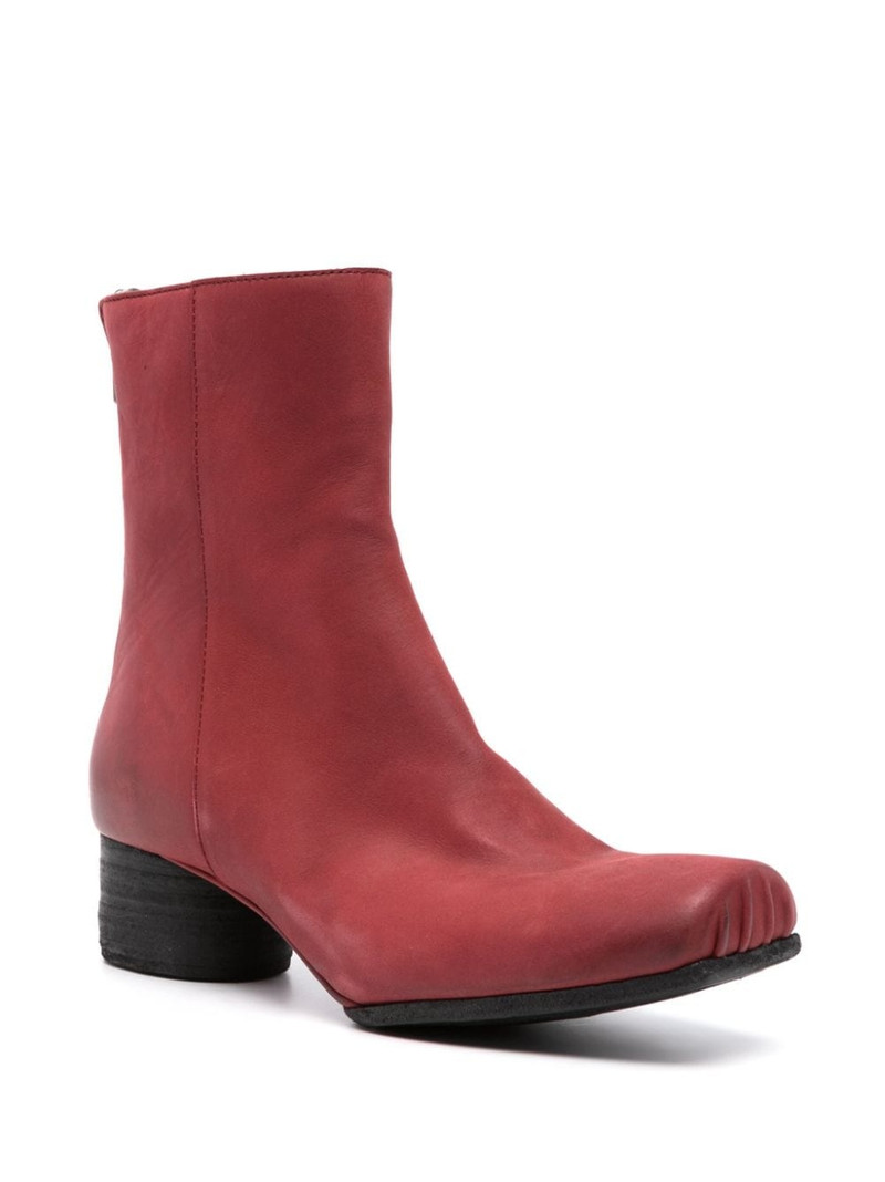 UMA WANG square-toe 40mm ankle boots outlook