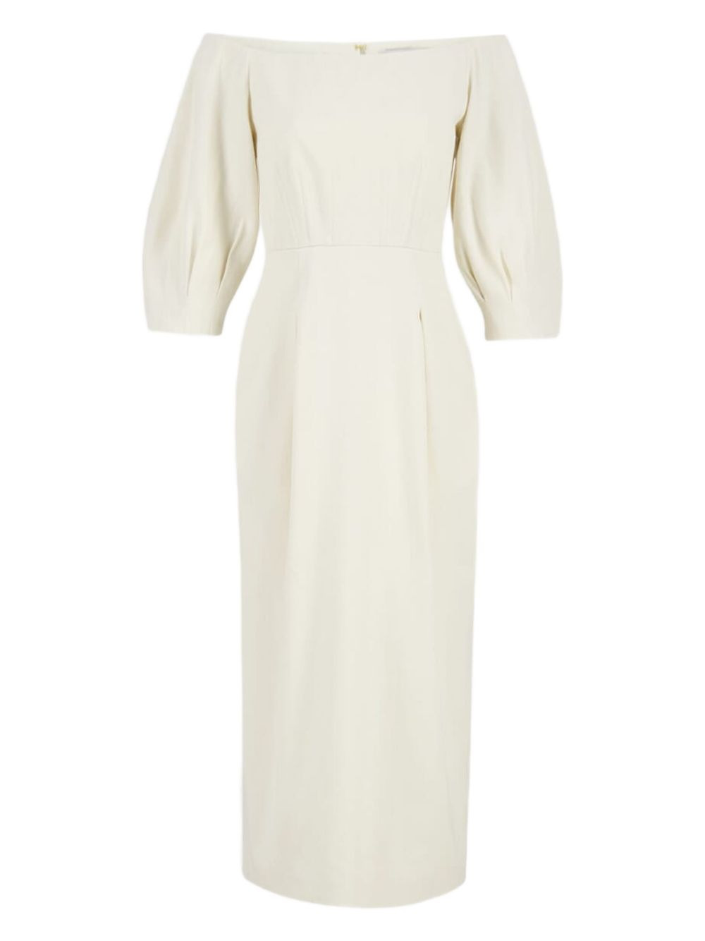 Majano off-shoulder puff-sleeves midi dress - 1